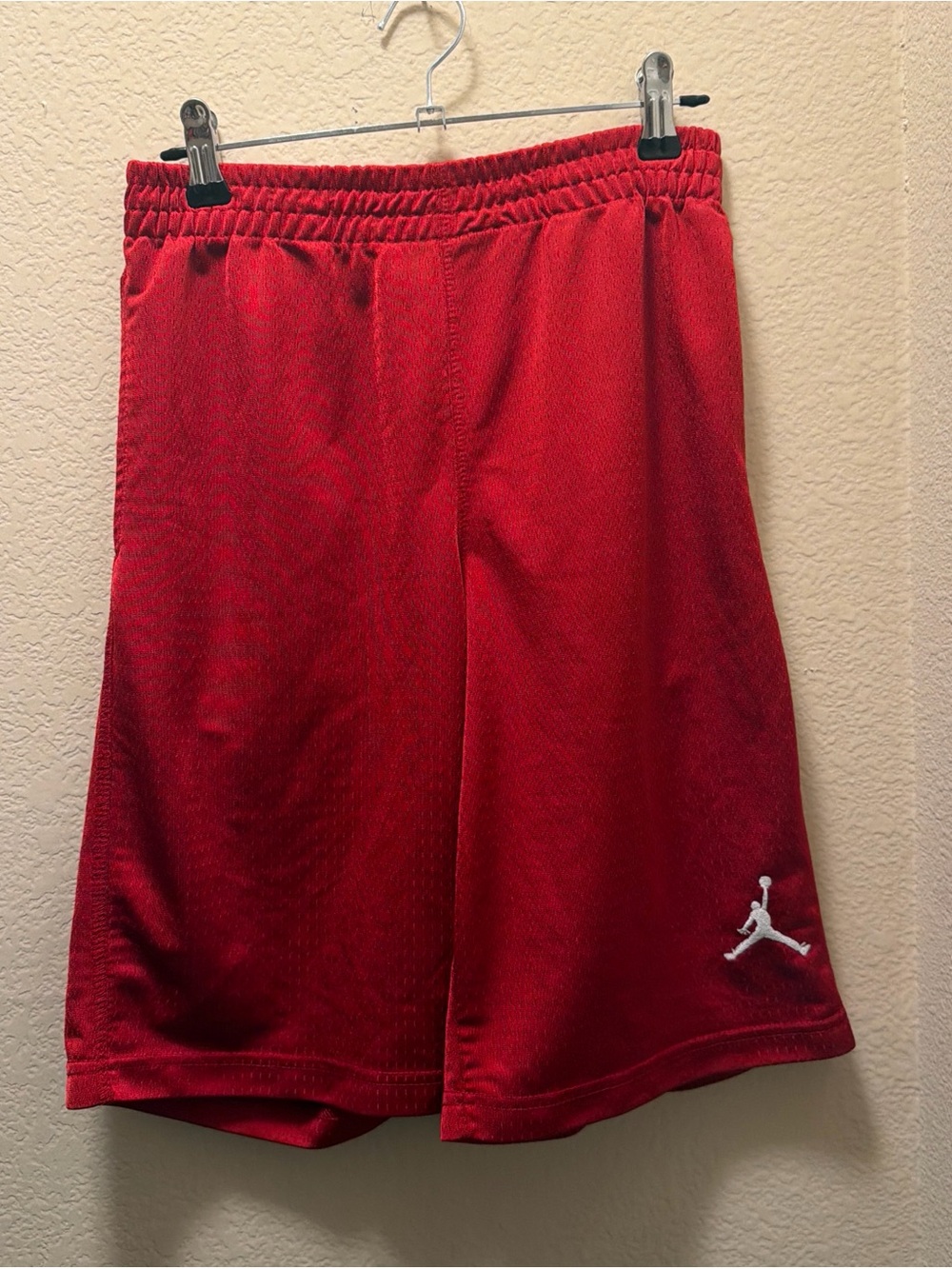 Boys Jordan Red Basketball Shorts with Jumpman Logo
